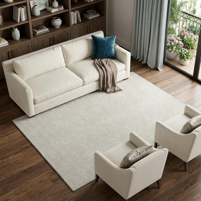 10' X 14' Geometric Washable Area Rug With UV Protection (682823) - Beige / Ivory