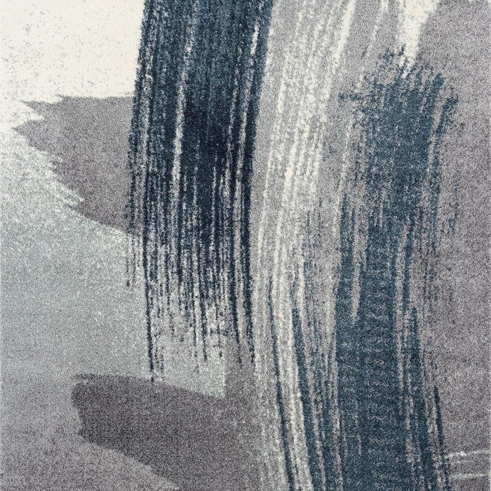 2' X 3' Abstract Area Rug (610348) - Blue / White
