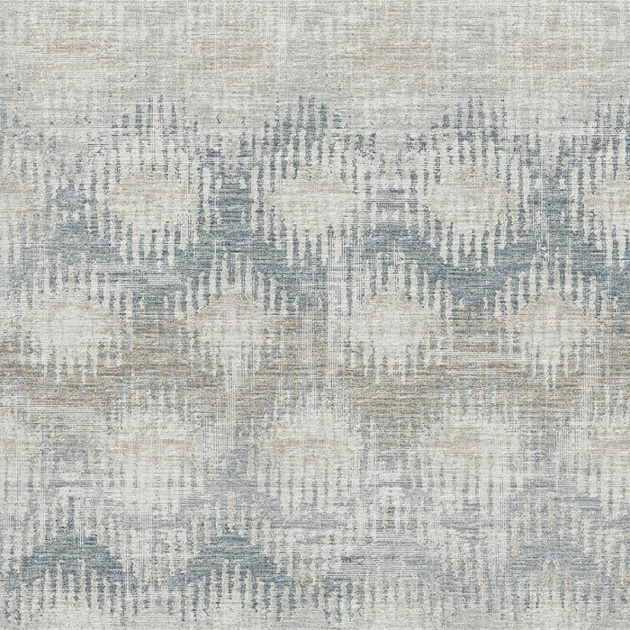 8' X 10' Abstract Washable Area Rug With UV Protection - Linen And Ivory