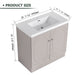 Giga contemporary freestanding bathroom vanity with resin sink and soft-close cabinet doors, modern bathroom furniture.