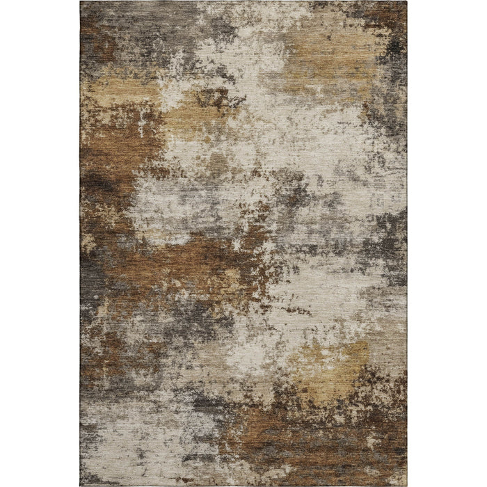 10' X 14' Abstract Washable Area Rug With UV Protection (716869) - Brown / Beige