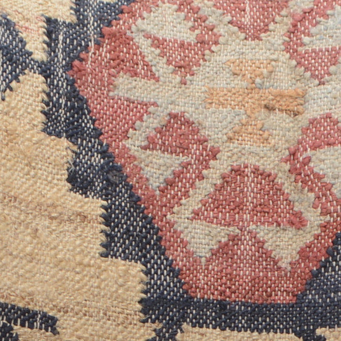 26" Traditional Jute Southwestern Wingback Chair - Teal Blue