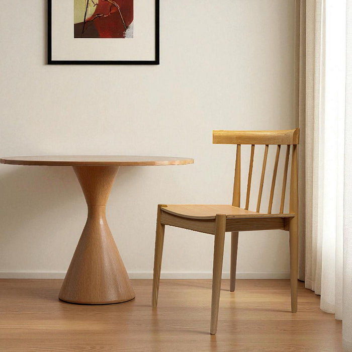 Wood Slat Back Dining Side Chair - Natural