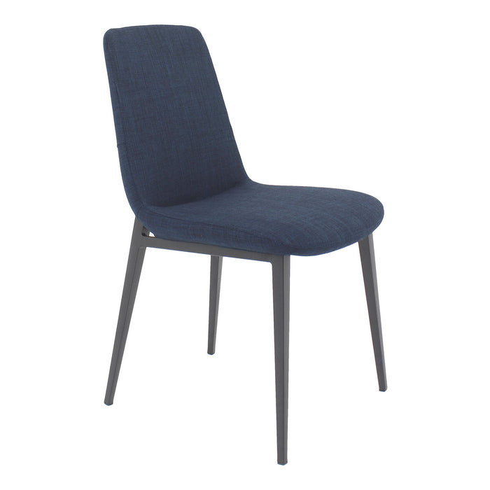 Upholstery Steel Dining Side Chairs (Set of 2) - Blue