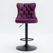 Set of two Giga modern upholstered swivel barstools with adjustable height, tufted backs, comfortable seating for kitchen or pub.
