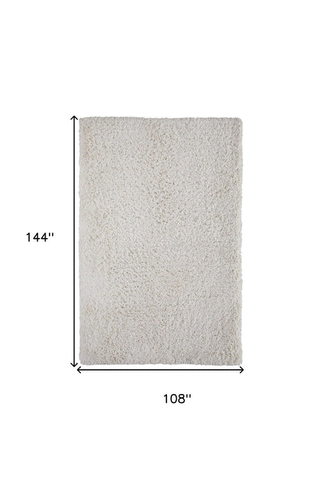 9' x 12' Shag Hand Tufted Area Rug - Ivory