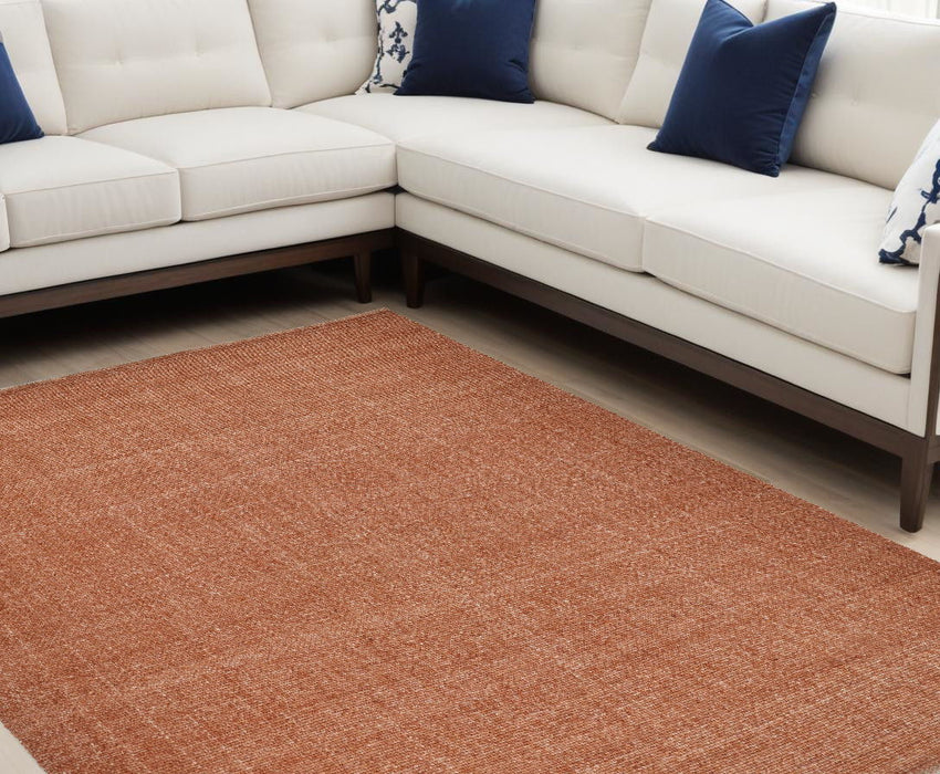 12' x 15' Hand Woven Area Rug - Orange