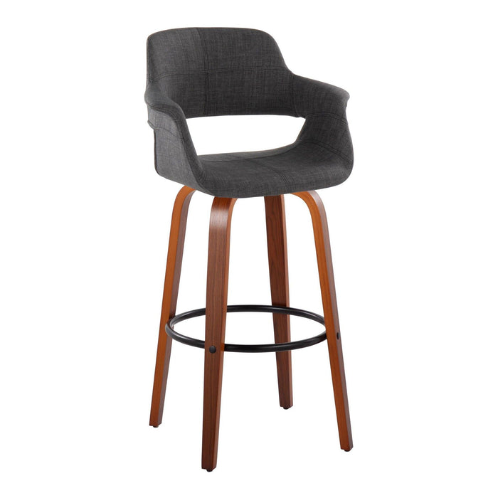 Vintage Flair - 30" Fixed-Height Barstool (Set of 2) - Black Footrest