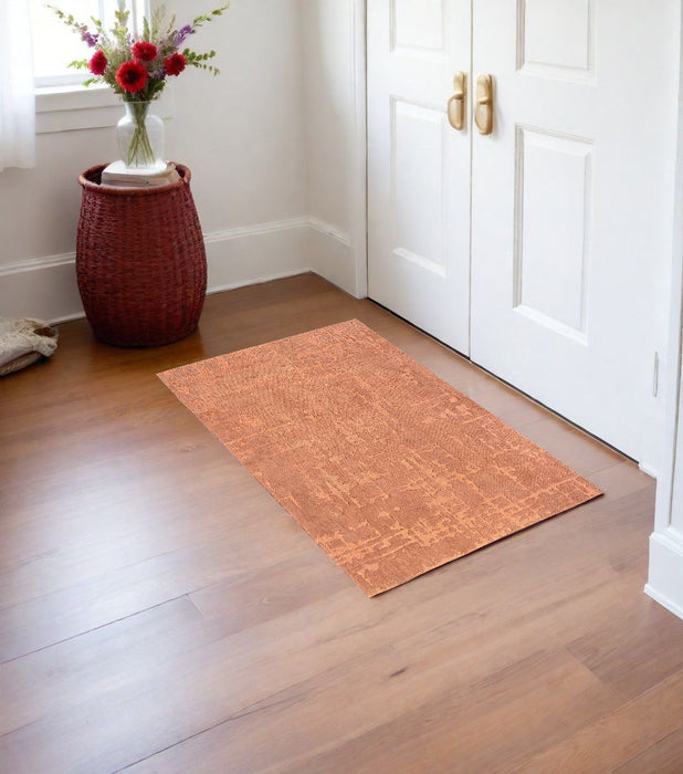 3' x 5' Abstract Non Skid Area Rug - Orange