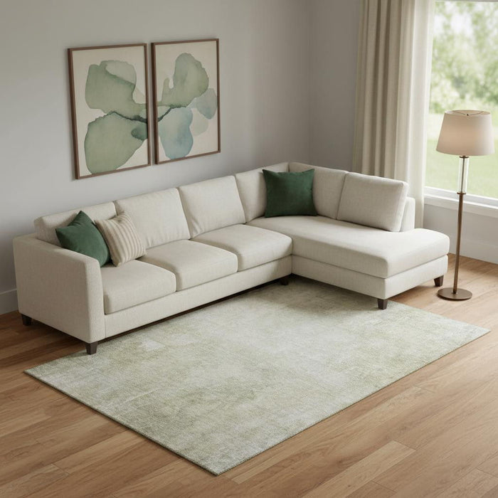 10' X 14' Abstract Washable Area Rug With UV Protection (705791) - Beige / Ivory