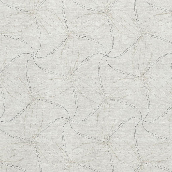 10' X 14' Geometric Washable Area Rug With UV Protection (676572) - Ivory / Gray