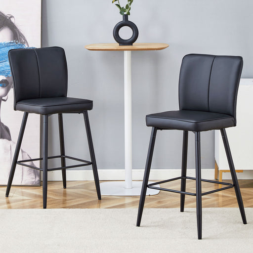 Set of 2 Giga modern style chairs with sleek backrest design, featuring smooth wooden legs and contemporary upholstery.
