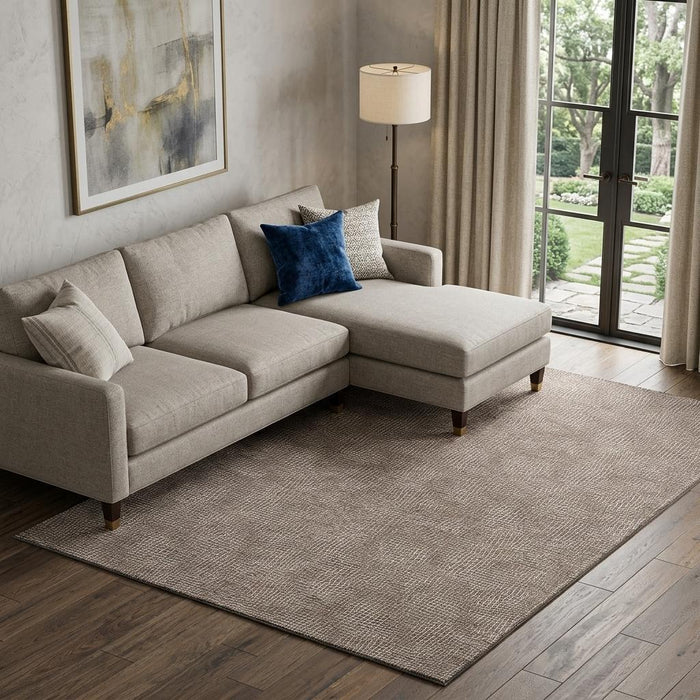 10' X 14' Geometric Washable Area Rug With UV Protection (682835) - Brown / Beige