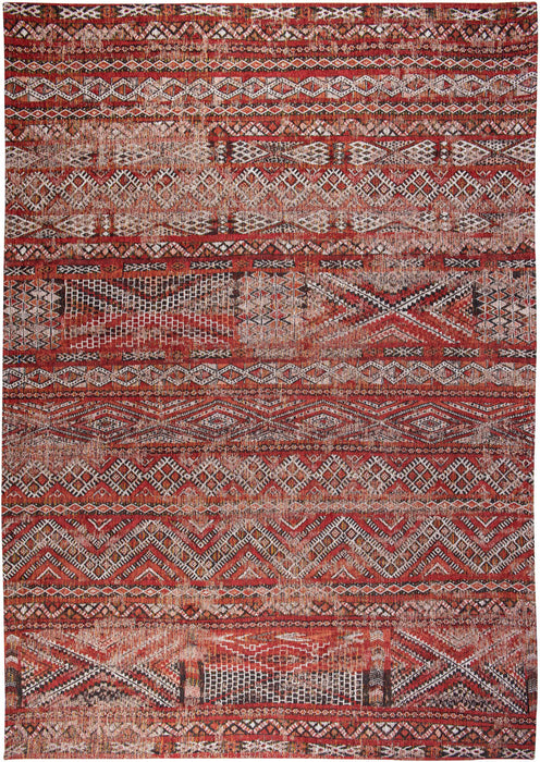 7' x 9' Oriental Non Skid Area Rug - Red And Gray
