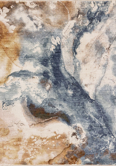 8' X 10' Abstract Area Rug (660324) - Cream / Copper / Blue
