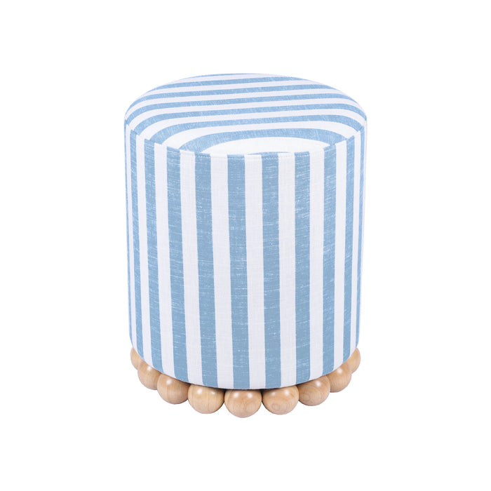 Dex - Striped Linen Ottoman