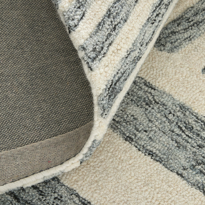 9' X 12' Wool Geometric Hand Tufted Area Rug (722367) - Gray / Ivory