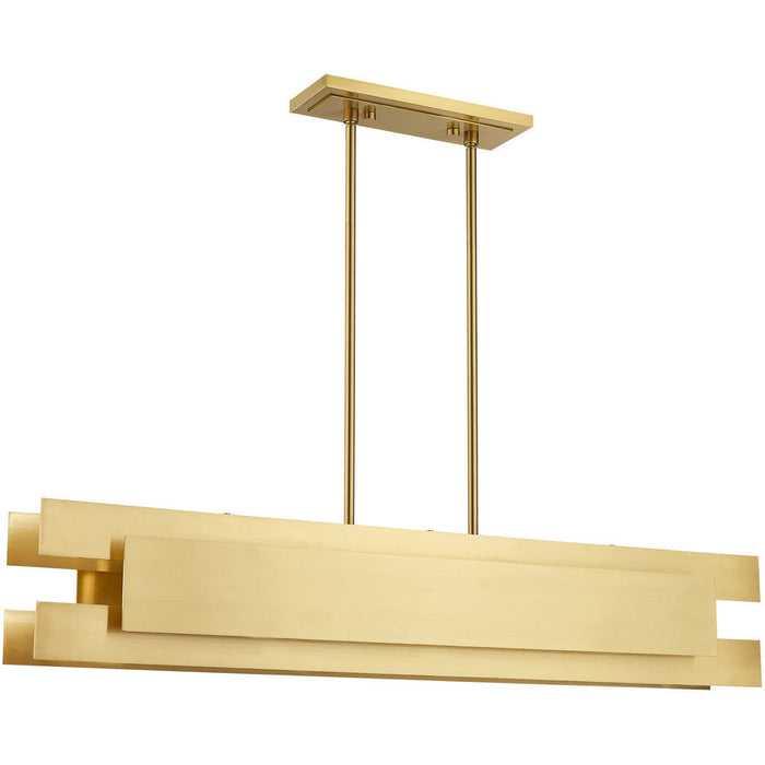 17" Five Light Dimmable Chandelier With Shades - Brass
