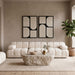 Mango wood wall decor by Meridian Furniture featuring two-piece wall art with natural wood grain and modern design.