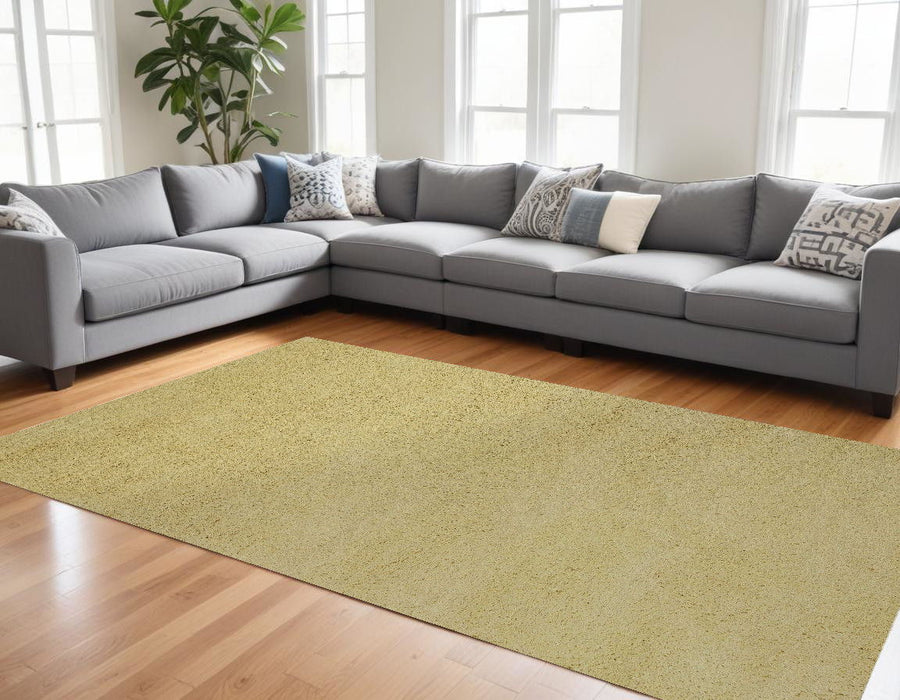 8' x 11' Hand Woven Area Rug - Yellow