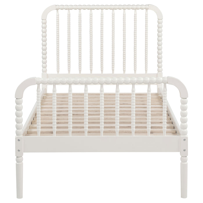 Jones Wood Twin Open Frame Bed White