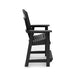 Giga Adirondack style counter chair made of HDPE poly lumber, perfect for dining, patio, or garden seating with a comfortable design.
