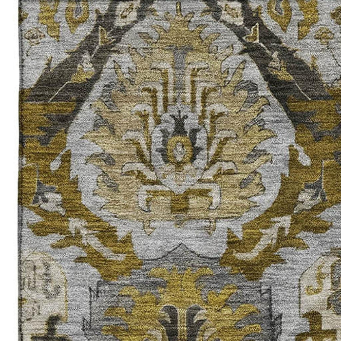 10' X 14' Washable Area Rug With UV Protection (708163) - Brown / Gray