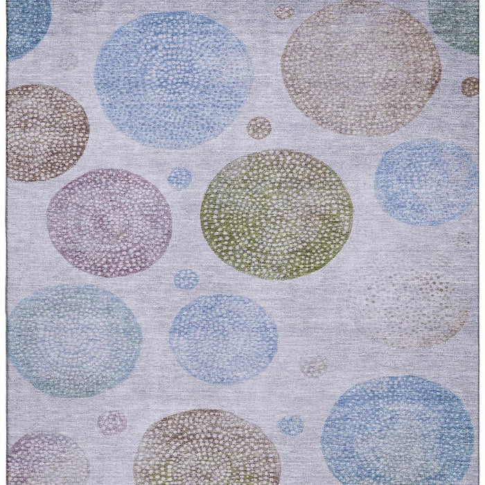 10' X 14' Geometric Washable Area Rug With UV Protection (707383) - Lavender / Blue / Brown