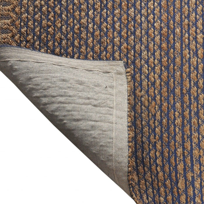 8' x 10' Detailed Lattice Area Rug - Tan And Blue