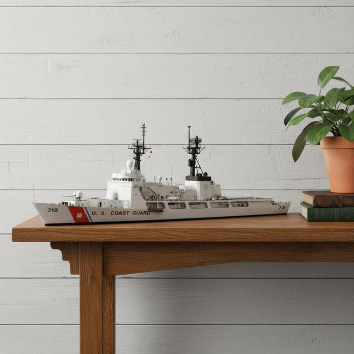 Hand Painted Model Boat (624496) - White