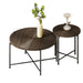 Giga coffee and end table set waterproof cover with distressed cylindrical design and rustic charm for classic table sets.