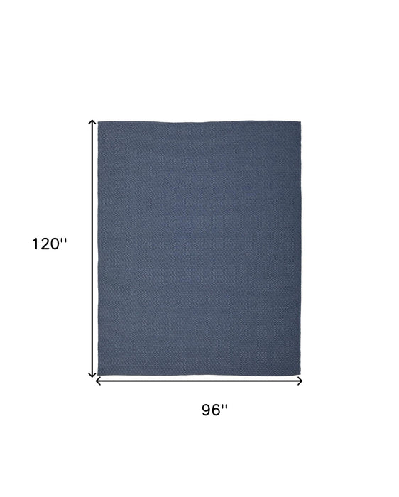 8' x 10' Hand Woven Area Rug - Blue