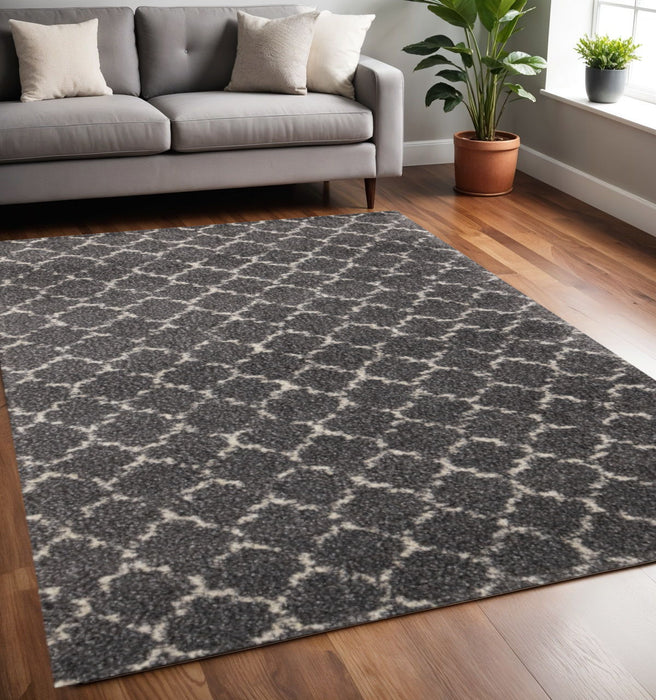 5' X 8' Ogee Area Rug (660271) - Gray / Cream