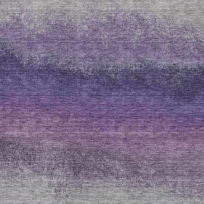 10' X 14' Ombre Washable Area Rug With UV Protection (710939) - Lavender / Gray / Silver