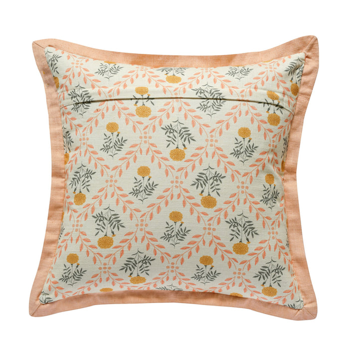 Dolce - 20" Natural Cotton Throw Pillow - Blush Pink
