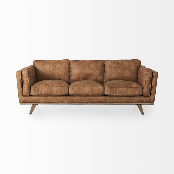 Leather Sofa - Brown