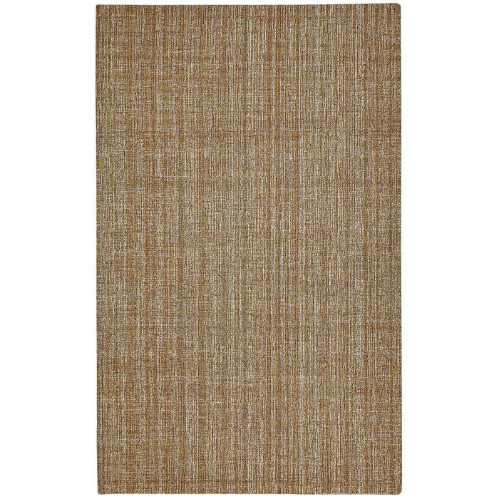 9' X 12' Wool Striped Hand Tufted Area Rug - Ivory And Rust