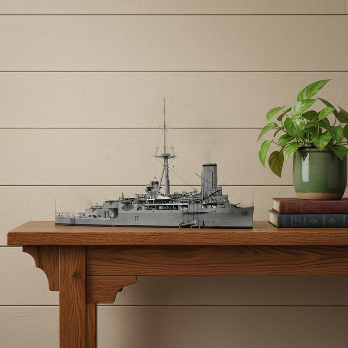 Hand Painted Model Boat (627526) - Gray