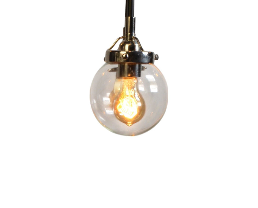 Sputnik Eight Light Metal Chandelier With Shades - Silver