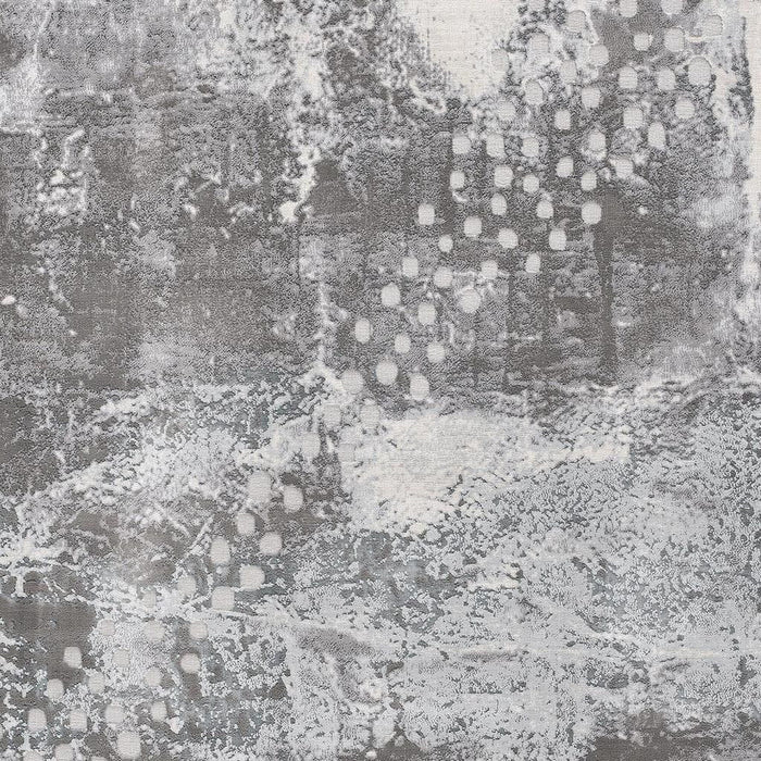 8' X 11' Abstract Area Rug - Gray And Ivory