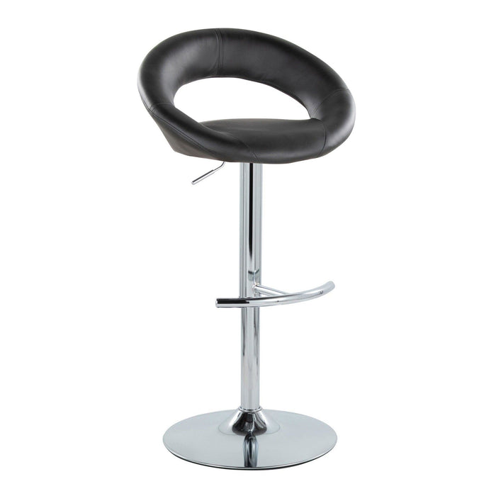 Posh - Adjustable Barstool With Swivel - Chrome Metal (Set of 2)