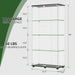 Modern Giga glass display cabinet with 4 shelves, double doors, lock, and tempered glass shelves for living room storage.