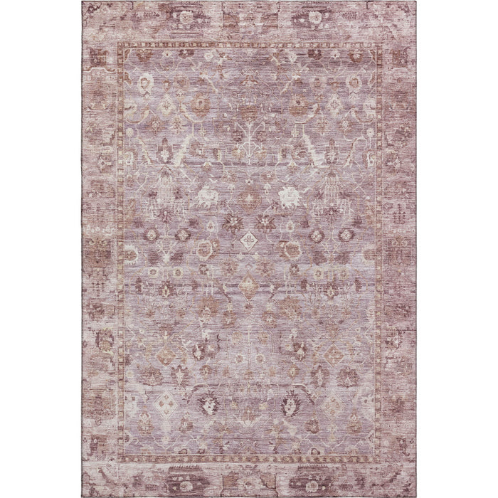 10' X 14' Oriental Washable Area Rug With UV Protection (700889) - Blush / Ivory
