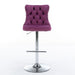 Set of two Giga modern upholstered swivel barstools with tufted backs, adjustable height 25-33", ideal for kitchen island and home pub.