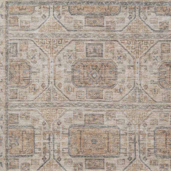 10' X 14' Geometric Washable Area Rug With UV Protection (708091) - Beige / Coffee / Gray