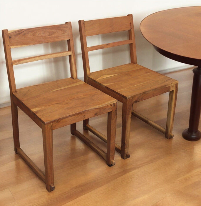 Ladder Back Dining Side Chairs (Set of 2) - Natural