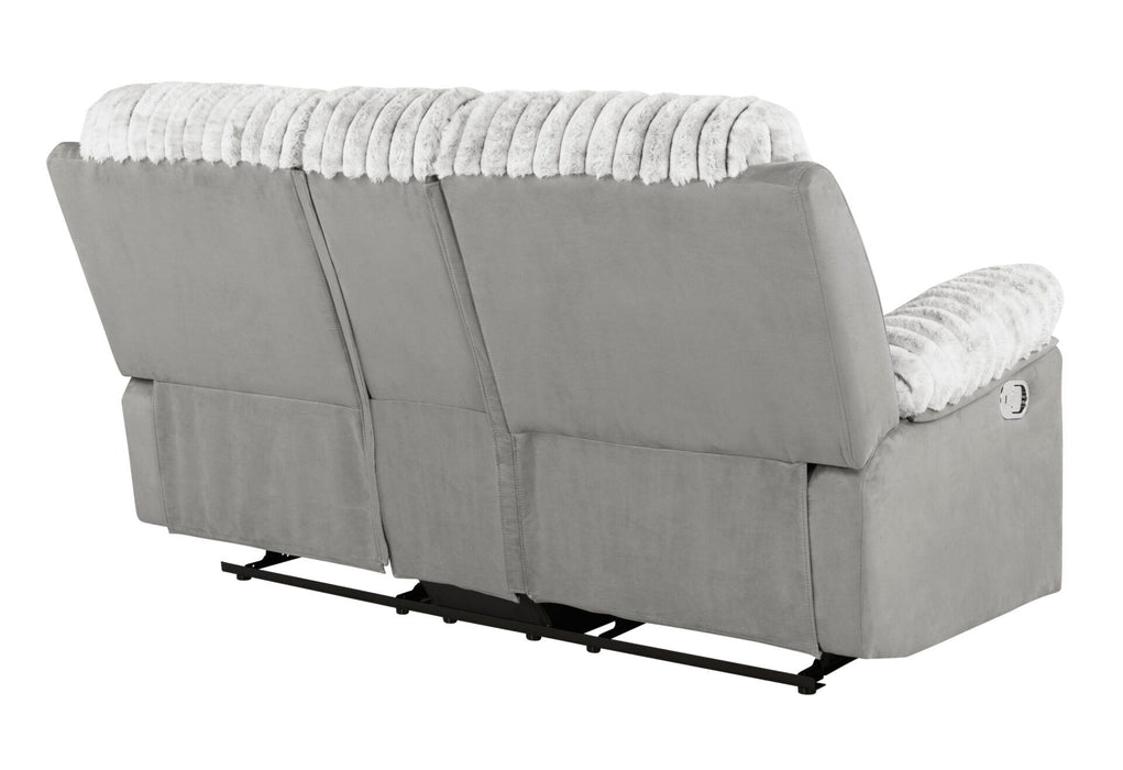 U6028 - 3 Piece Living Room Set (Reclining Sofa / Console Reclining Loveseat / Glider Recliner) - Gray