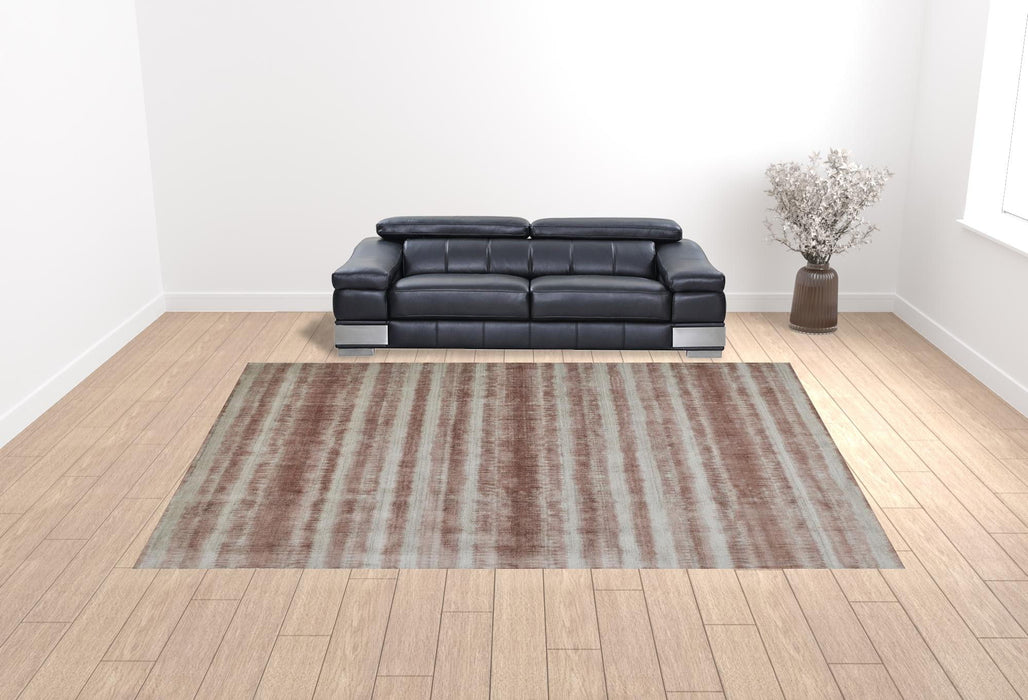12' x 15' Abstract Hand Woven Area Rug - Tan Ivory And Pink