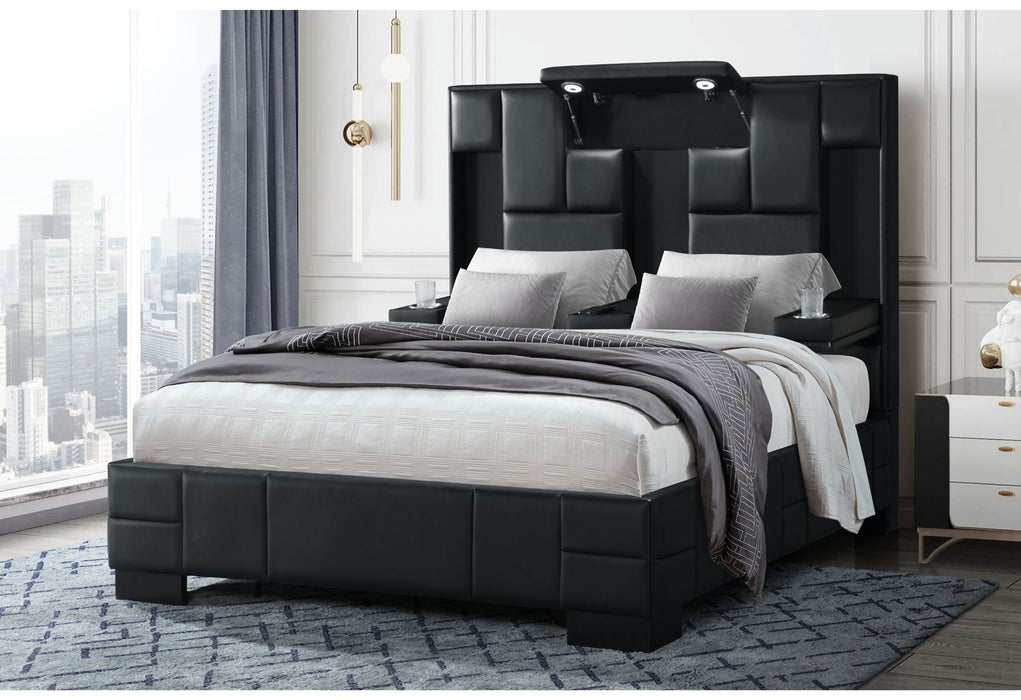 Oscar - Queen Bed No Wood Trim - Black