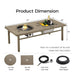 Giga 3-in-1 outdoor propane fire pit table in beige with ice bucket and 50,000 BTU flame, modern outdoor heating and entertaining.